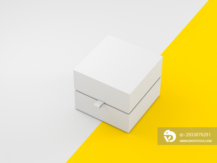 抽象背景下的白盒包装实物模型