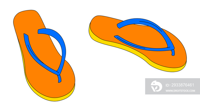 Orange tsinelas (flip-flops)