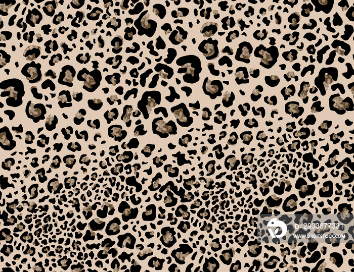 Seamless leopard design pattern, animal print.