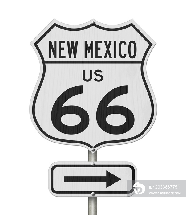 新墨西哥州-美国66号公路之旅-美国高速公路路标