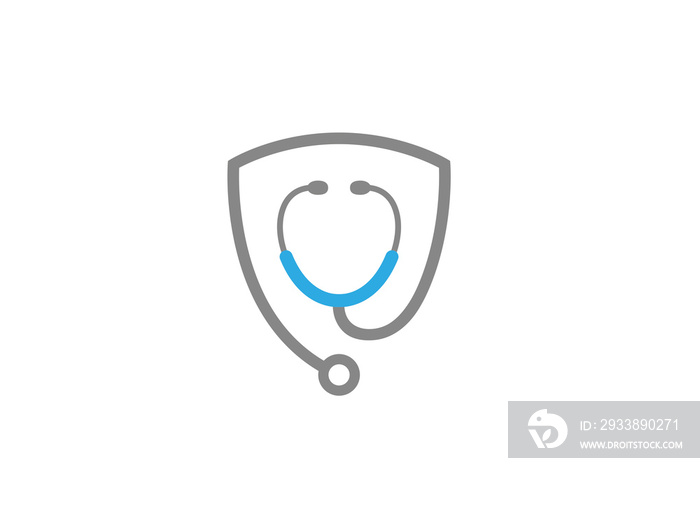 stethoscope for heart rate examination for Logo Design