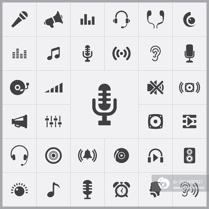 audio icons universal set