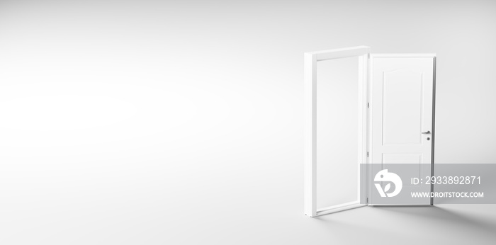 Wide open door. Faith, hope and option for future success