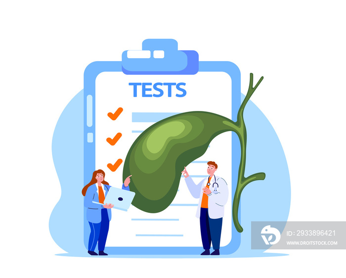 Gastroenterologist Scientist Doctor Examine Gall Bladder Tests,Analysis.Gall Organ Gallstone,Cholecy