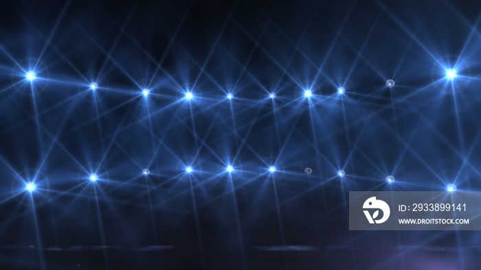 明亮的体育场竞技场照明聚光灯3d插图