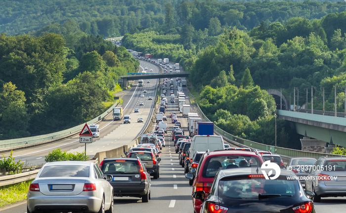 Stau auf der Autobahn