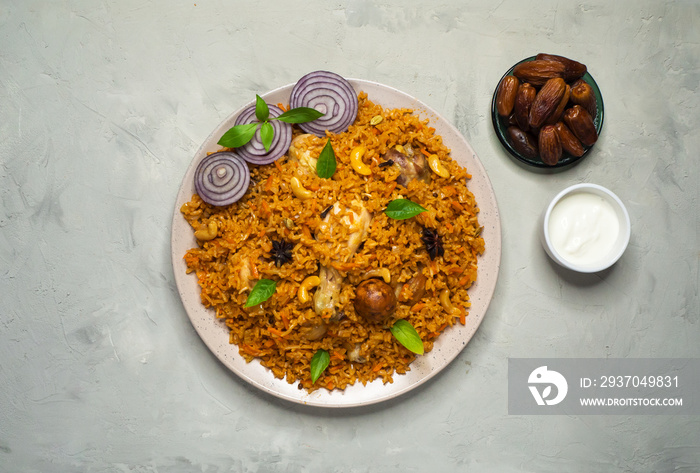 Al Kabsa Dajaj- Traditional Saudi Rice and Chicken.