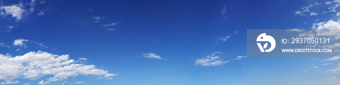 Panorama sky with cloud on a sunny day. Beautiful cirrus cloud.