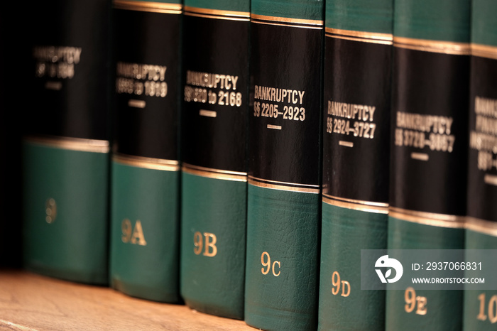 Bankruptcy Law Books on Shelf for Legal Reference