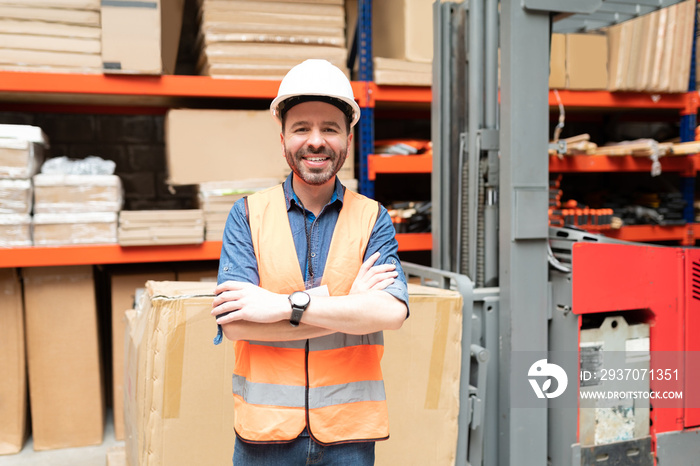 Male Supervisor In Protective Workwear At Factory