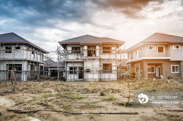 建筑工地在建住宅新房