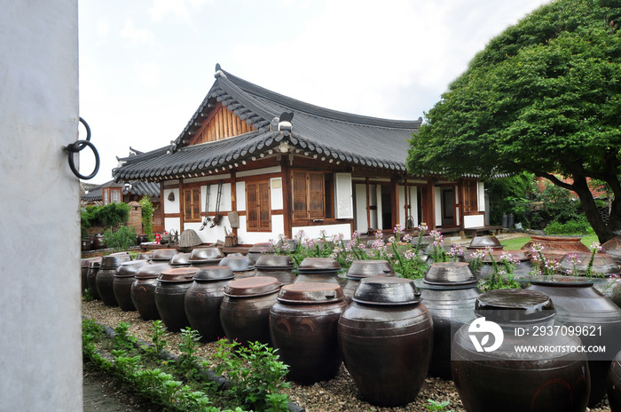 全州韩式住宅村的韩国传统住宅