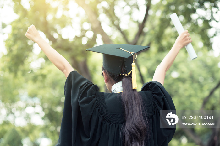 successful graduating student with nature background