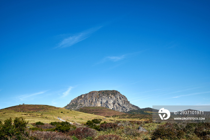 The way up hallasan mountain, Jeju island, South Korea.