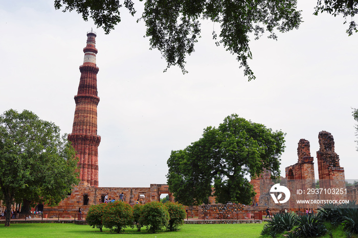 印度新德里的Qutub Minar塔
