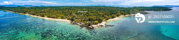 泰国特拉特Koh Chang附近的Koh Mak热带岛屿及其天堂海滩