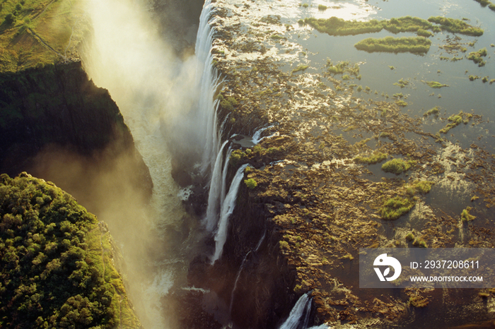 Africa, Zimbabwe, aerial view of Vicoria waterfalls