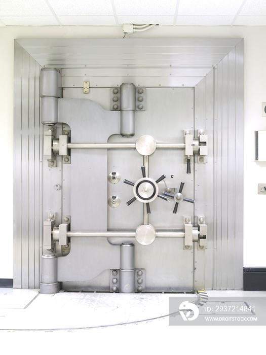 Closed Bank Vault Door