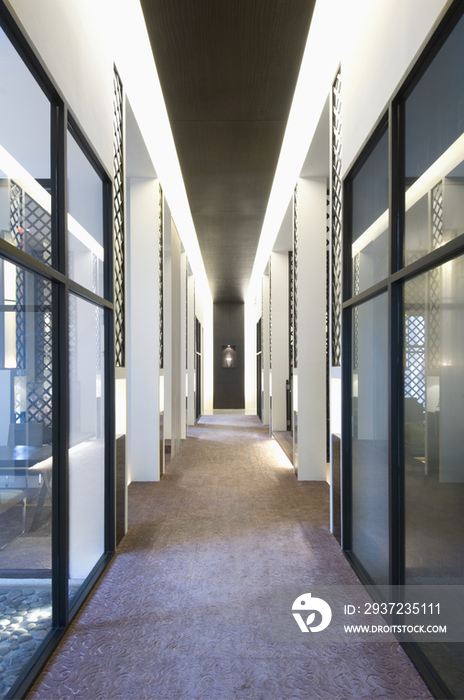 View of corridor in restaurant