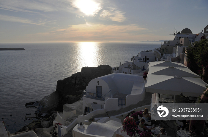 Sunset in Santorini Island