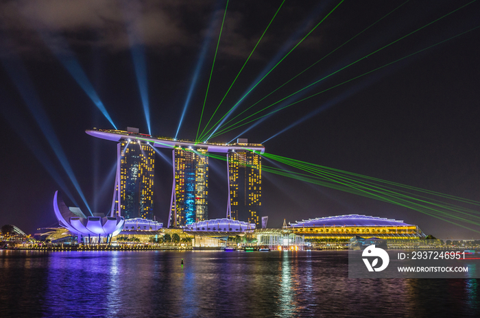 Light Show of Marina Bay