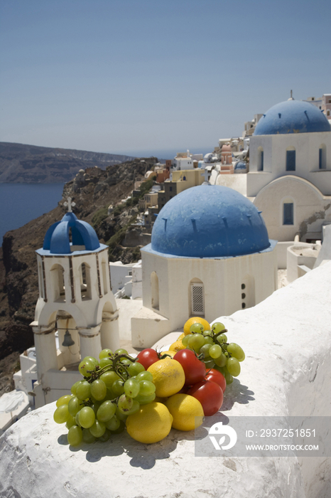 Greece, Cyclades, Santorini, Oia,fruits