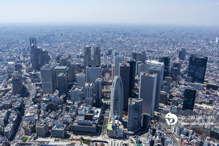 Aerial view of Tokyo