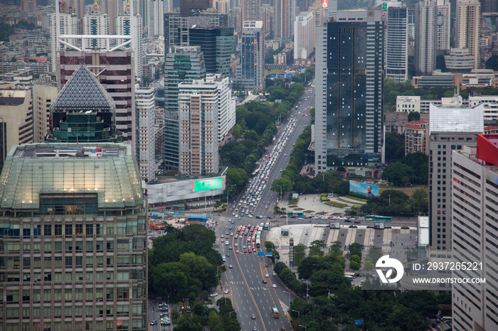 广东省深圳市城市建筑日景