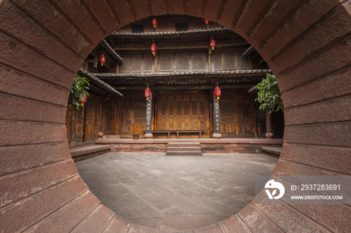 Wu Family Courtyard at Heijing Ancient Town in Yunnan,China