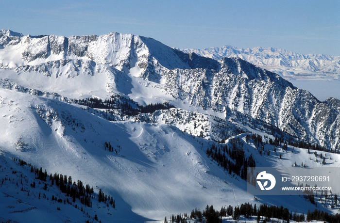 USA, Utah, View of the mountains in the Snowbird area