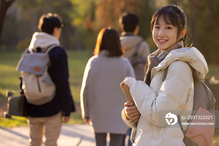 校园里的大学生