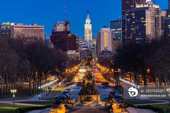 Philladelphia City Hall Night