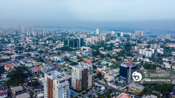 aerial view of Lagos City metropolis