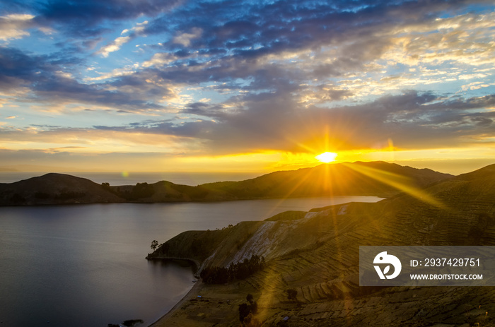 Sunset over Lake Titaca