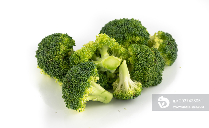 Broccoli Florets isolated on a white background