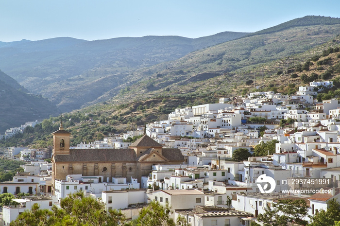 Village of Ohanes in Almeria. Andalusia.