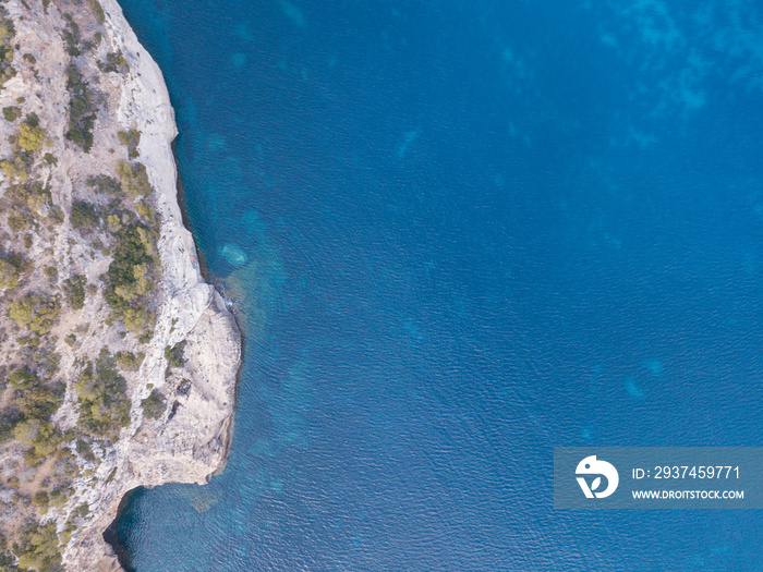 Aerial view of butiful landscape in Menorca Spain