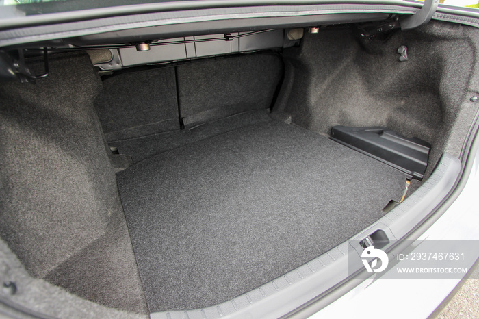 Empty sedan trunk