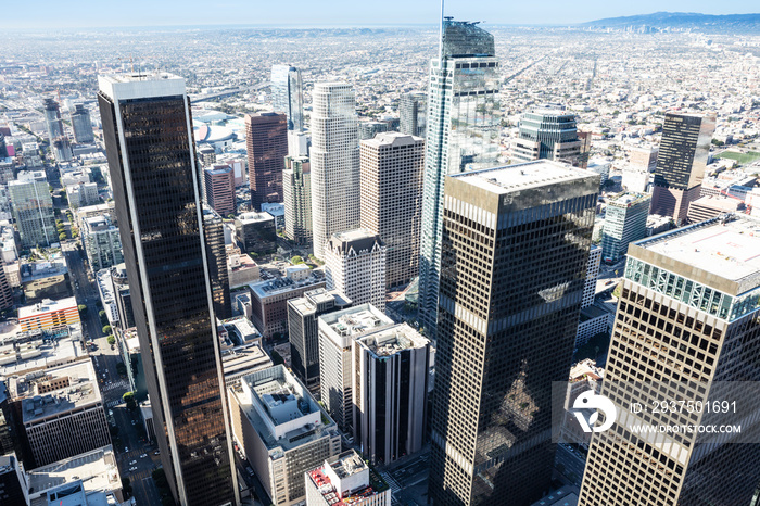 Aerial View Of Downtown Los Angeles