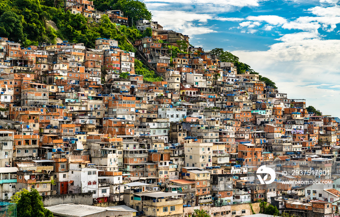 Favela Cantagalo in Rio de Janeiro - Brazil