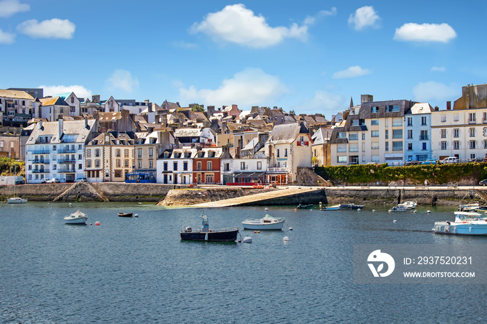 Douarnenez. Panorama du port du Rosmeur, Finistère, Bretagne