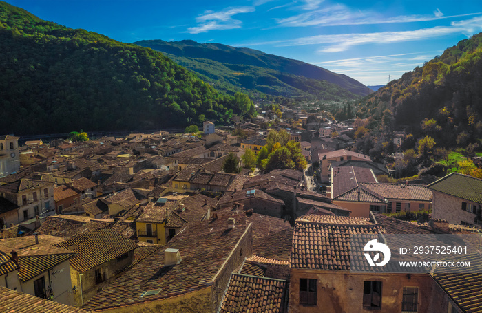 ANTRODOCO (Italy) - The historic center of an old and very little stone town in Sabina region, provi