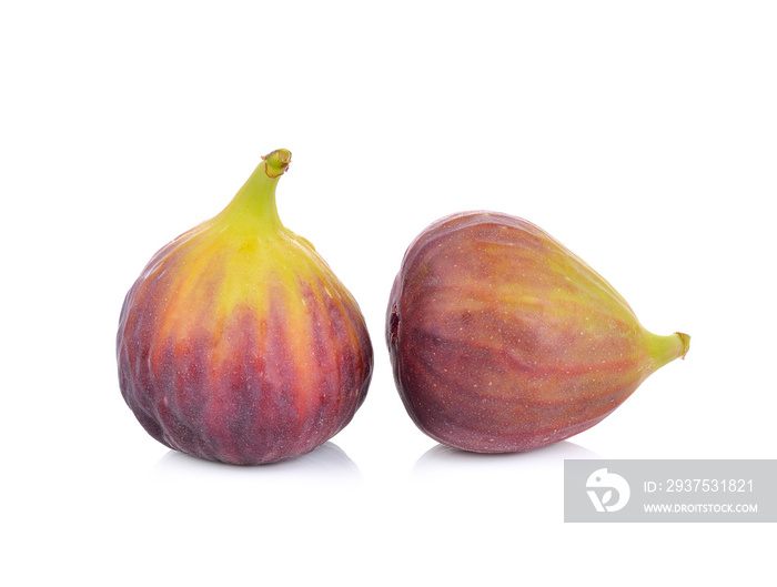 Fresh figs isolated on white background