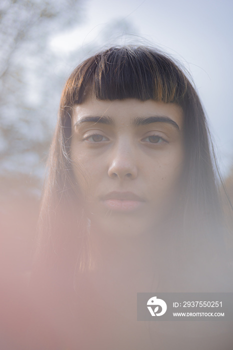 Portrait of Woman in nature background