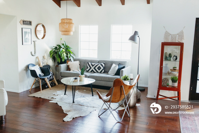 Interior of empty living room in modern home