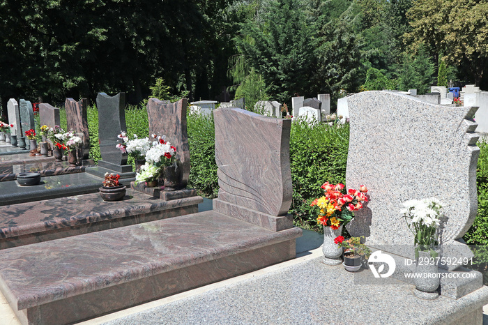 Tombstone in the public cemetery