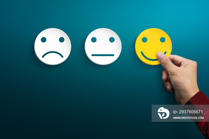 Customer service experience and satisfaction survey concepts. The clients hand picked the happy fac