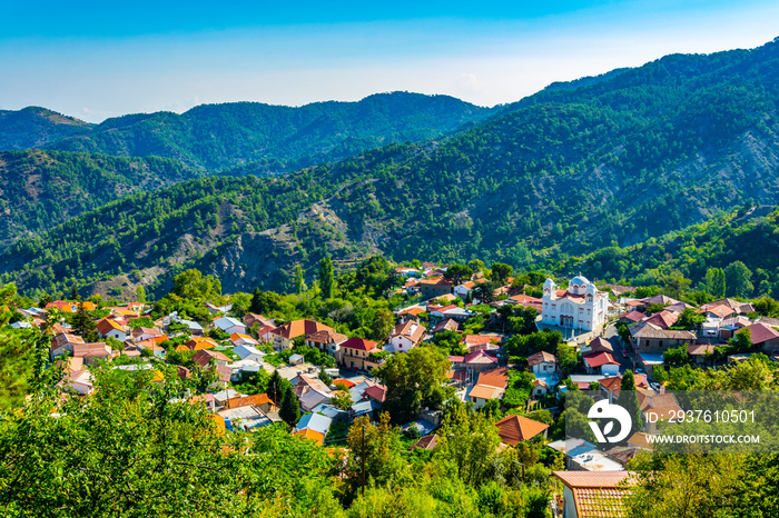 Pedoulas village on Cyprus