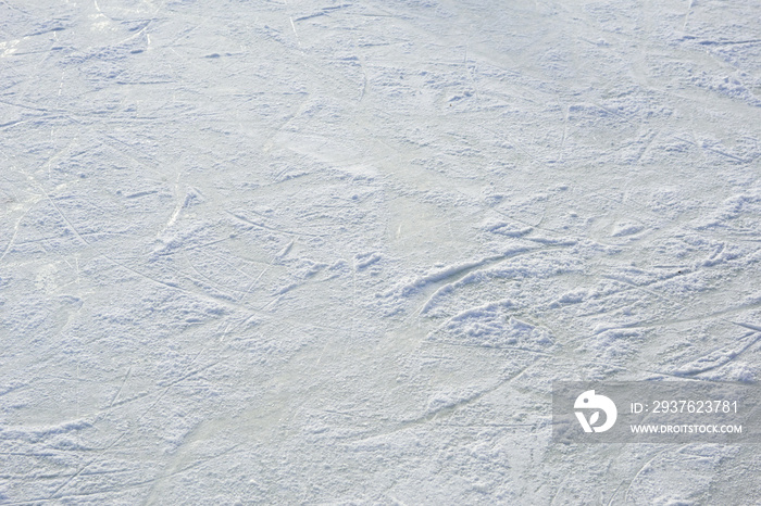 Background texture of outdoor ice rink