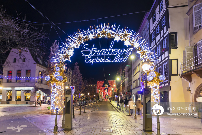 法国斯特拉斯堡-阿尔萨斯圣诞市场入口